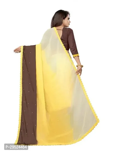 Beautiful Georgette Moti Look Saree With Blouse Piece-thumb2