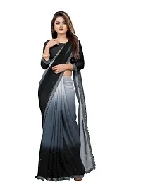 Beautiful Georgette Moti Look Saree With Blouse Piece-thumb3