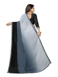 Beautiful Georgette Moti Look Saree With Blouse Piece-thumb1