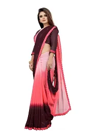 Beautiful Georgette Moti Look Saree With Blouse Piece-thumb1