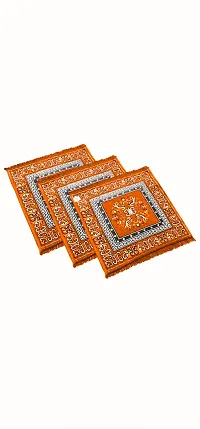 Jute Pooja Mats ( Pack Of 3 ) [ 50 * 50 CM ]-thumb4