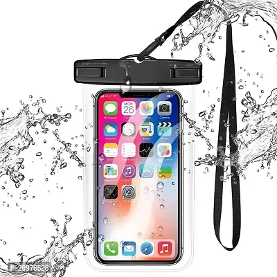 Waterproof Mobile Cover Pouch Mobile Cases Waterproof Sealed Transparent Bag with Underwater Pouch Cell Phone Pouch for All Mobile up to 6.5 inch (Pack of 1)-thumb0