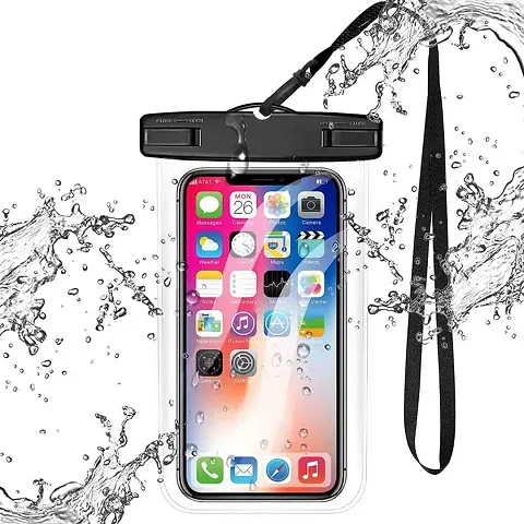 Waterproof Mobile Cover Pouch Mobile Cases Waterproof Sealed Transparent Bag with Underwater Pouch Cell Phone Pouch for All Mobile up to 6.5 inch (Pack of 1)