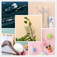 TIRTH Enterprise Self Adhesive Silicone Thumb Hook||Thumb Holder Hooks for Hanging Wall Hangers, Bedroom, Kitchen Accessories Items, Cable Wire, Wall Hangers, Bedroom, Car - 15pcs (Multicolor)-thumb3