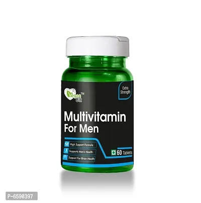 Vegan bit Multivitamin for Men (Vitamins and Minerals) | Anti-Oxidants, Energy, Metabolism, Immunity and Muscle Function - 60 Tablets