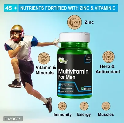Vegan bit Multivitamin for Men (Vitamins and Minerals) | Anti-Oxidants, Energy, Metabolism, Immunity and Muscle Function - 60 Tablets-thumb4