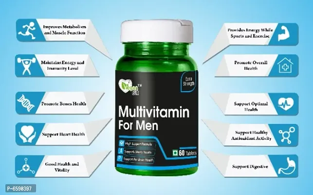 Vegan bit Multivitamin for Men (Vitamins and Minerals) | Anti-Oxidants, Energy, Metabolism, Immunity and Muscle Function - 60 Tablets-thumb5