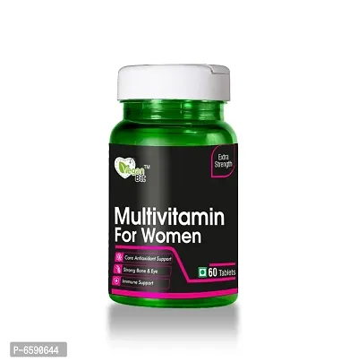 Vegan Bit Multivitamins and Minerals Antioxidants for Women Daily Formula Vitamins Supplement With 45 Vital Ingredients For Immunity, Hair, Skin, Energy and Bone Support - 60 Vegetarian Tablets