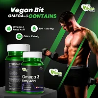 Vegan bit omega-3 Fish oil(1000 Omega 3 , with 550mg EPA; 350mg DHA; 100mg Other Omega 3 Fatty Acids)|Healthy Heart, Eye, Joints and Brain|Reduce Cholestero| For Men and Women 60-soft gel-thumb3