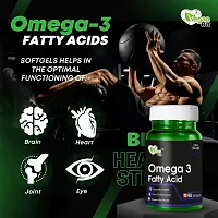 Vegan bit omega-3 Fish oil(1000 Omega 3 , with 550mg EPA; 350mg DHA; 100mg Other Omega 3 Fatty Acids)|Healthy Heart, Eye, Joints and Brain|Reduce Cholestero| For Men and Women 60-soft gel-thumb2