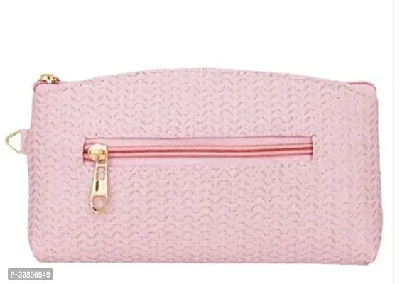 Stylish Pink Leatherette Printed Sling Bag For Women-thumb0