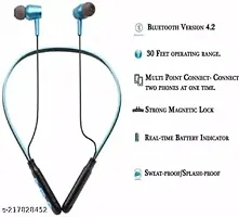 Mahakal Saless   B11 Wireless Neckband Bluetooth in Ear Earphone Headset Earbud Portable Headphone Handsfree Sports Running Sweatproof Compatible for All Smartphones (Multicolour)-thumb1
