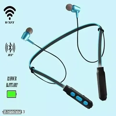 Mahakal Saless B11 Wireless Neckband | Fast Charging | 10 Meter Bluetooth v5.0 Connectivity | IPX4 Water Resistant | Blue Color.-thumb4