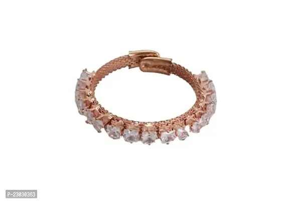 Pihoo Metallic Square Diamonds Golden Bracelet For Girls And Kids_Golden Color