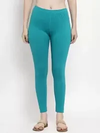 Beautiful Women Casual Wear Cotton 4 Way Lycra Leggings (XL-(28-32), 33 Rama Green)-thumb3