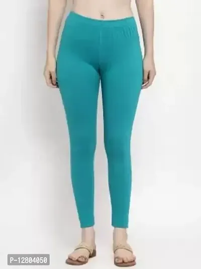 Beautiful Women Casual Wear Cotton 4 Way Lycra Leggings (XL-(28-32), 33 Rama Green)-thumb4