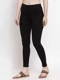 Beautiful Women Casual Wear Cotton 4 Way Lycra Leggings (3XL-(36-40), 22 Black)-thumb1