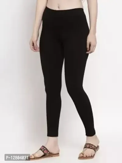 Beautiful Women Casual Wear Cotton 4 Way Lycra Leggings (3XL-(36-40), 22 Black)-thumb2