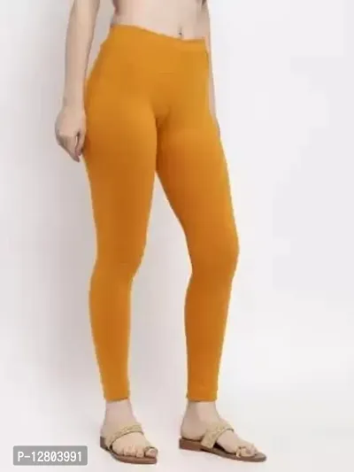 Beautiful Women Casual Wear Cotton 4 Way Lycra Leggings (3XL-(36-40), 27 Mustard)-thumb3