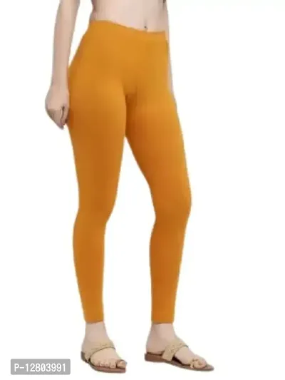 Beautiful Women Casual Wear Cotton 4 Way Lycra Leggings (3XL-(36-40), 27 Mustard)-thumb0