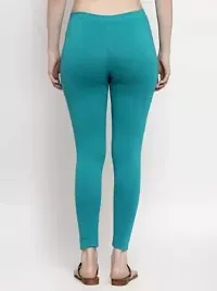 Beautiful Women Casual Wear Cotton 4 Way Lycra Leggings (XL-(28-32), 33 Rama Green)-thumb1