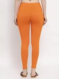 Beautiful Women Casual Wear Cotton 4 Way Lycra Leggings (XL-(28-32), 57 Orange)-thumb1