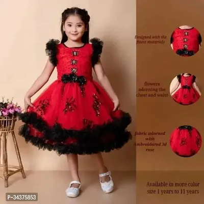 Stylish Embroidered Net Frocks for Girls-thumb0