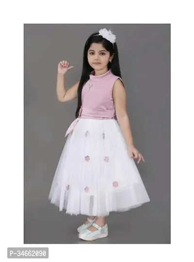 Stylish Net Dress for Kids Girl-thumb3