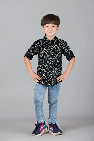 Shirts for Boys and Kids (30-36 Months, Black)