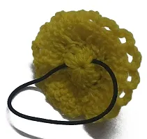 My Little Princess's Handmade Crochet Rubber Band in Hat Style (Lemon Yellow + Mint Green)-thumb3