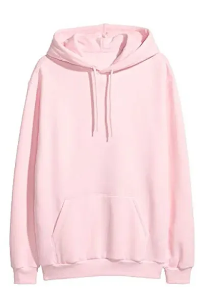 More & More Unisex-Adult Cotton Hooded Neck Solid Hoodie