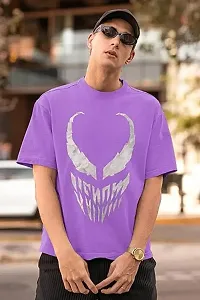 Stylish Purple Cotton Printed T-Shirt For Men-thumb2