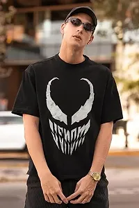 Stylish Black Cotton Printed T-Shirt For Men-thumb2