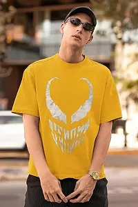 Stylish Yellow Cotton Printed T-Shirt For Men-thumb1