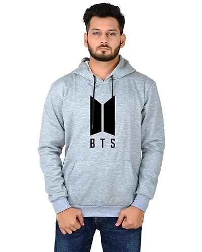 More & More Unisex-Adult Cotton Hooded Neck BTS Printed Hoodie