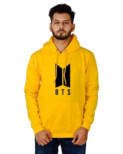 More & More Unisex-Adult Cotton Hooded Neck BTS Printed Hoodie