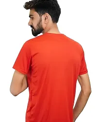 Men's Polyester Printed Half Sleeve Round Neck T-Shirt-thumb2