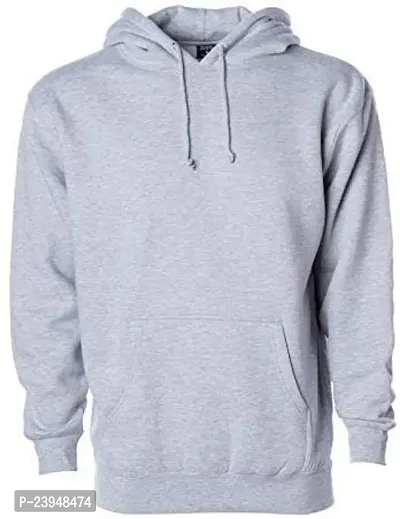 Men's Polyester Full Sleeves Hooded Neck Comfortable Solid Sweatshirt Hoodies-thumb0