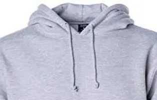 Men's Polyester Full Sleeves Hooded Neck Comfortable Solid Sweatshirt Hoodies-thumb3