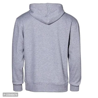 Men's Polyester Full Sleeves Hooded Neck Comfortable Solid Sweatshirt Hoodies-thumb2