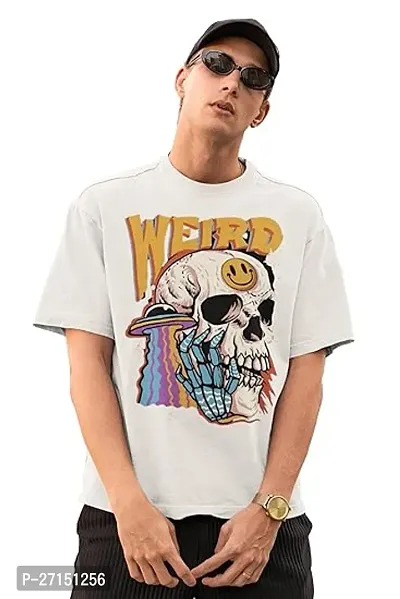 Classic Cotton Round Neck Half Sleeves Graphic Printed Oversize Lose T-shirt