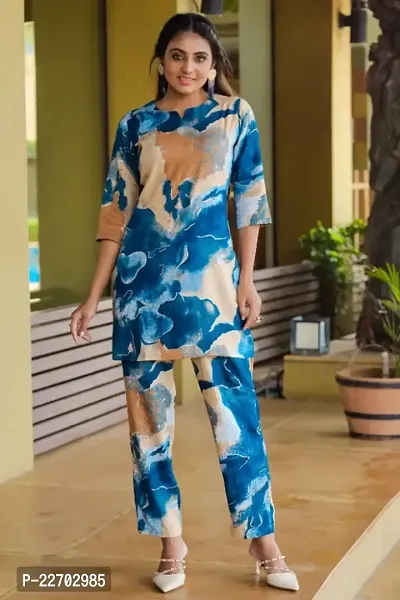 Designer Print Co-Ord Set Relaxed Fit for Women