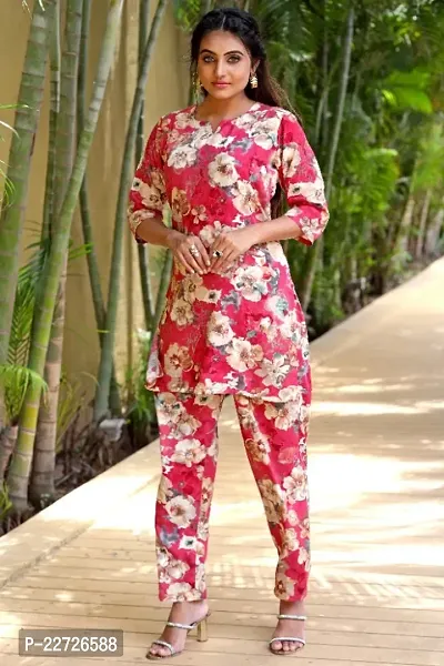 Designer Print Co-Ord Set Relaxed Fit for Women