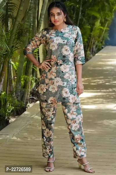 Designer Print Co-Ord Set Relaxed Fit for Women