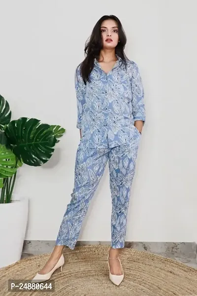 Designer Print Co-Ord Set Relaxed Fit for Women