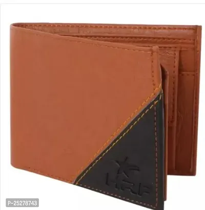 Stylish Artificial Leather Multicoloured Solid Wallet For Men-thumb0