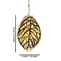 GATRADMA Gold Covering Leaves Shape Mini String LED Fairy Lights for Indoor and Outdoor Decoration with 2 Pin Power Plug-thumb3
