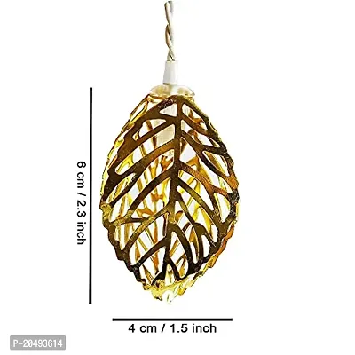GATRADMA Gold Covering Leaves Shape Mini String LED Fairy Lights for Indoor and Outdoor Decoration with 2 Pin Power Plug-thumb4