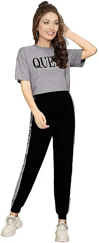 Stylish Fancy Cotton Blend Top With Bottomwear Lounge Set For Women-thumb2