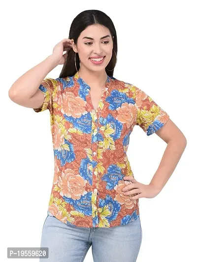 Women Floral Shirts Tops pack of 1-thumb0